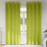 Perdele cu perdele 2 pcs Verde măr 245 x 140 cm Poliester