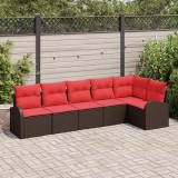 vidaXL Set de canapele pentru grădină Maro poliratan 3346064