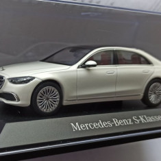 Macheta Mercedes Benz S-Class 2020 V223 alb - Herpa 1/43