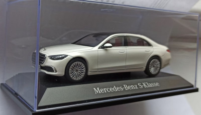 Macheta Mercedes Benz S-Class 2020 V223 alb - Herpa 1/43 foto