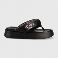 Chiara Ferragni slapi CF3149 femei, culoarea negru, cu platforma, CF PLATFORM FLIP FLOP