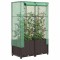 vidaXL Strat &icirc;nălțat cu husă de seră, aspect ratan, 80x40x138 cm 4015800
