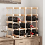 Raft de vin pentru 20 sticle, 46,5x23x46,5 cm, lemn masiv pin GartenMobel Dekor, vidaXL