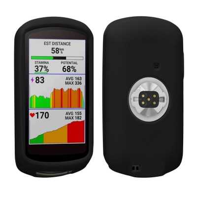 Husa de protectie pentru GPS Garmin Edge 1040/Edge 1040 Solar, Kwmobile, Negru, Silicon, 59441.01 foto