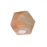 Lustră De Tavan Din Lemn Natural Woody, Cu 1 Bec, Design Geometric Scandinav, Pentru Interior.