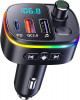 Transmițător pentru mașină Bluetooth 5.0, 9 receptoare media digitale auto cu il