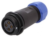 Mufă SP21 mamă 4 PIN IP68 30A 500V pentru lipire pe cablu