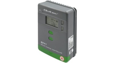 Qoltec MPPT 12V / 24V 20A LCD 2x USB Solar Charge Controller foto