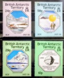 Teritoriul antarctic britanic 1987 Anul geofizic, Emblema, cercetători serie 4v neștampilată
