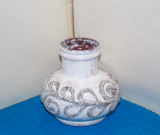 Vaza ceramica crusty glaze, hand made - model 1420 - marcaj Strehla Keramik GDR