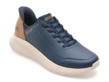 Pantofi sport SKECHERS bleumarin, BOBS SQUAD CHAOS, din piele ecologica