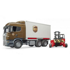 BRUDER - CAMION UPS SCANIA R-SERIES SI STIVUITOR