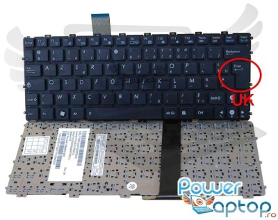 Tastatura Asus Eee PC 1015PDT layout UK fara rama enter mare, Eee PC 1015PE layout UK fara rama enter mare foto