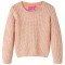 Pulover pentru copii tricotat, roz deschis, 116 14526