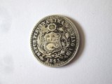 Peru 1/5 Sol 1863 argint,moneda cu patina deosebita la cel mai mic pret,diam=23 mm