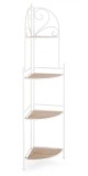 Cumpara ieftin Raft 4 polite otel alb mdf natur Guenda 48x35x165.5 cm