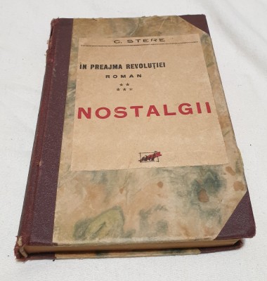Carte veche perioada interbelica - NOSTALGII - C. Stere foto