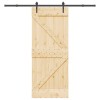 VidaXL Ușă glisantă cu set de feronerie 85x210 cm, lemn masiv de pin 3332647