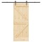 vidaXL Ușă glisantă cu set de feronerie 85x210 cm, lemn masiv de pin 3332647