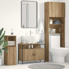 vidaXL Dulap pentru chiuvetă de baie stejar artizanal 80 x 30 x 60 cm 862236