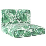 vidaXL Set de 2 Perne pentru Palet cu Model de Frunze din Fabrică Oxford