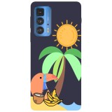 Husa compatibila cu Motorola Edge 20 Lite model Tropical Life, Silicon, TPU, Viceversa, Transparent, Carcasa