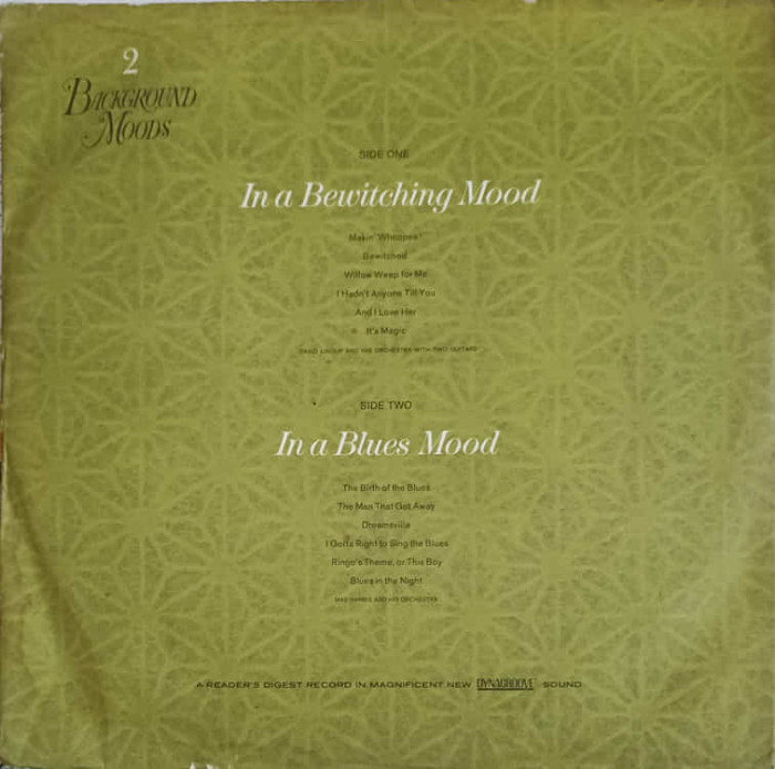 Disc vinil, LP. BACKGROUND MOODS (2)-COLECTIV