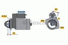 Starter BMW Seria 3 (E36) (1990 - 1998) BOSCH 0 986 017 110 foto