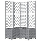 Cumpara ieftin Jardiniera de gradina cu spalier, gri deschis, 80x80x136 cm, PP