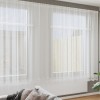 VidaXL Perdele cu perdele Floral Alb Poliester