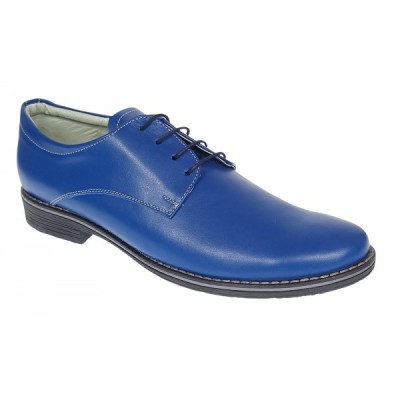 Oferta marimea 39, 42- Pantofi barbati casual - eleganti din piele naturala albastra - LP80ALBASTRU foto