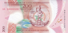 Bancnota Vanuatu 200 Vatu 2014 - P12 UNC ( polimer ) foto