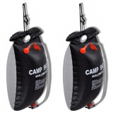 Cumpara ieftin Duș de tabără, duș solar baie de exterior, 20 L, 2 buc