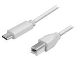 Cablu USB 2.0 USB B la USB C 1m Gri, Logilink