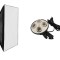 Kit suport pentru 4 becuri cu fasung E27 + softbox 40X60cm