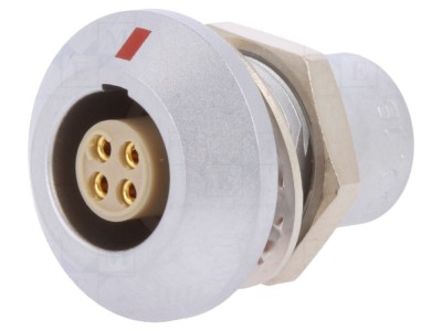 Conector circular mamă 4 pini 10A foto