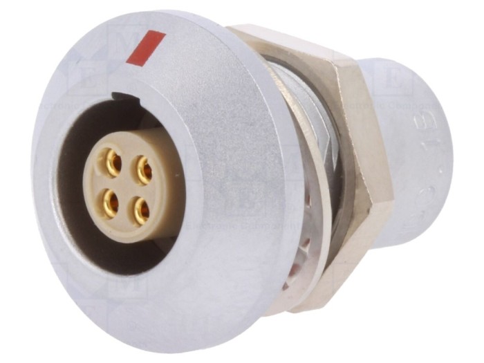Conector circular mamă 4 pini 10A