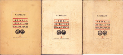 HST 385SP Istoria literaturii rom&amp;acirc;ne vechi volumele I-II-III Cartojan 1940 foto