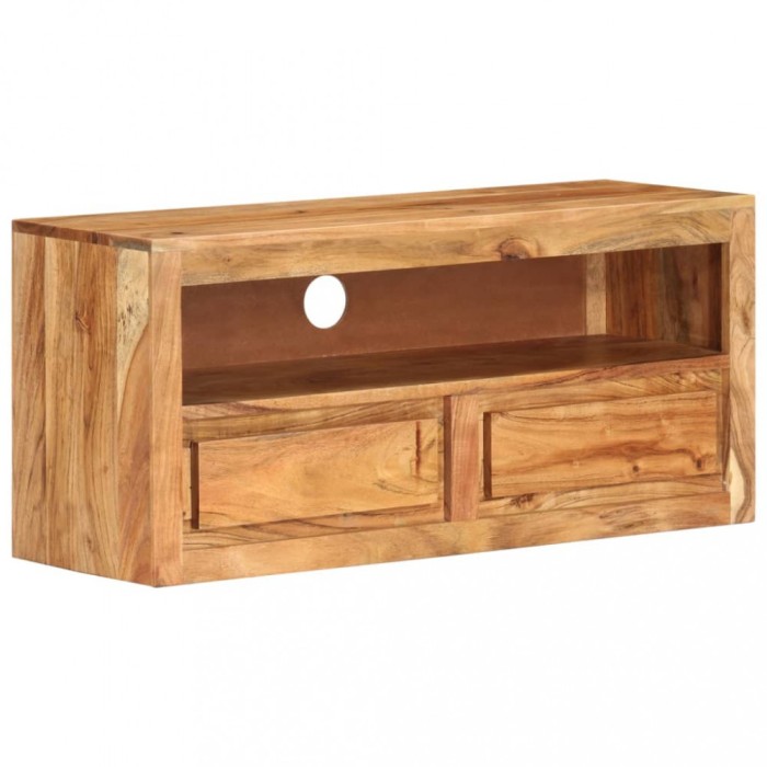 Dulap TV, 88x30x40 cm, lemn masiv de acacia