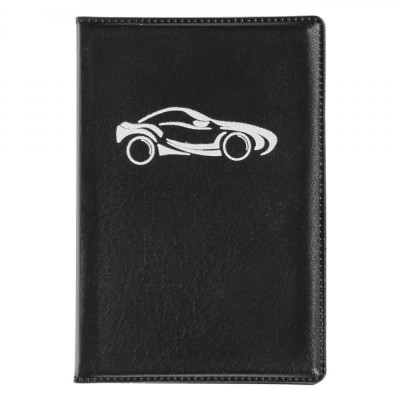Husă Permis Conducere și Carduri, Model Auto, Negru, Dimensiuni 7.5x11cm foto