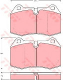 Set placute frana,frana disc BMW Seria 7 (E38) (1994 - 2001) TRW GDB1269