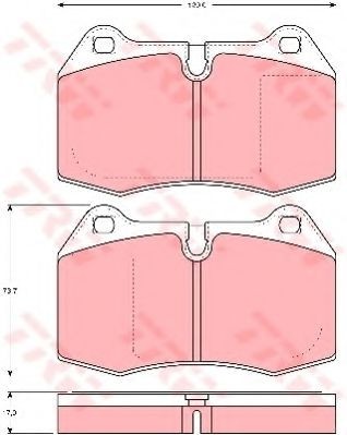 Set placute frana,frana disc BMW Seria 7 (E38) (1994 - 2001) TRW GDB1269 foto