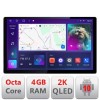 Navigatie dedicata Fiat 500 2007-2015 Edonav ecran 13&quot; 2K 8 si 128 Android Waze USB Navigatie 4G 360 Toslink Youtube Radio KIT-fi CarStore Technology