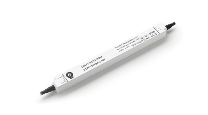 Sursă de alimentare POS FTPC150V24-S-WP, driver LED POS 24V/6.25A CV, carcasă subțire din plastic IP66