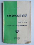 Personalitatea drepturile ei in arta si viata , F. Aderca , 1922