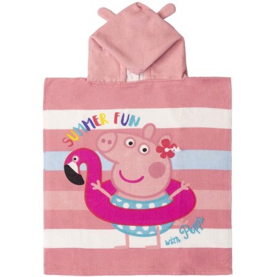 Prosop poncho cu gluga, Peppa Pig Summer Fun, 50 x 115 cm foto
