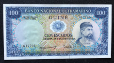 Guine 100 escudos 1971 UNC Nuno Tristao foto