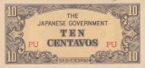 Bancnota Filipine 10 Centavos (1942) - P104a UNC ( ocupatia japoneza - vezi descriere )