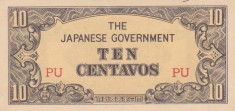 Bancnota Filipine 10 Centavos (1942) - P104a UNC ( ocupatia japoneza - vezi descriere )