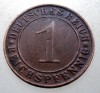B.323 GERMANIA WEIMAR 1 REICHSPFENNIG 1936 G, Europa, Bronz